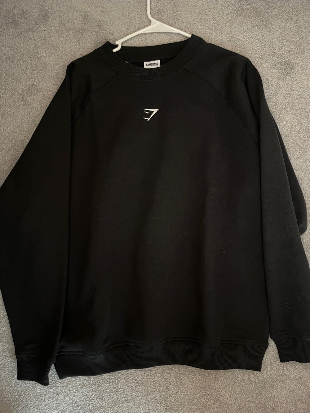 Gymshark Black Crewneck Training Oversized Fleece Sweatshirt